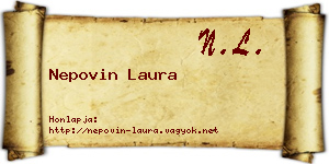 Nepovin Laura névjegykártya